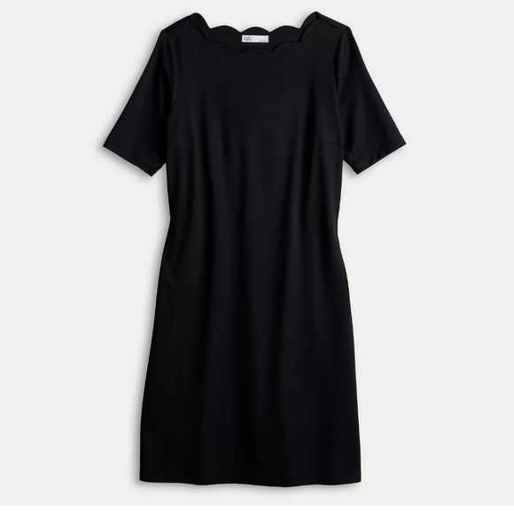 Croft & Barrow Scalloped Neckline Dress - Picture 7 of 9